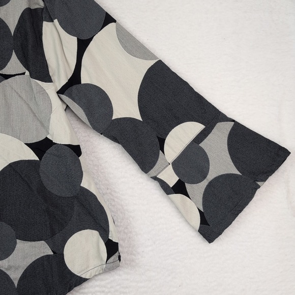 Bryn Walker Oversized Tunic Button Down polka dot Relaxed Artsy black XS boxy - Picture 6 of 13